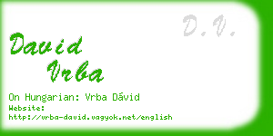 david vrba business card